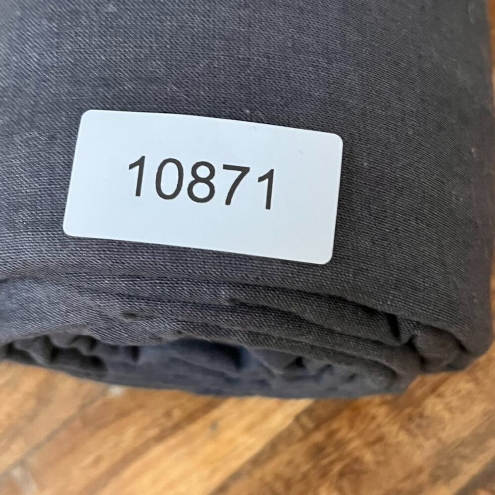 Ikea Rundhagtorn Twin Duvet Cover Dark Gray Linen Cotton Blend Snap Closure - Picture 10 of 10